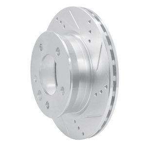 Dodge Sprinter 2500 Brake Rotor (1) - Front Right - R1 Concepts - Drilled & Slotted - Silver - `02-`06